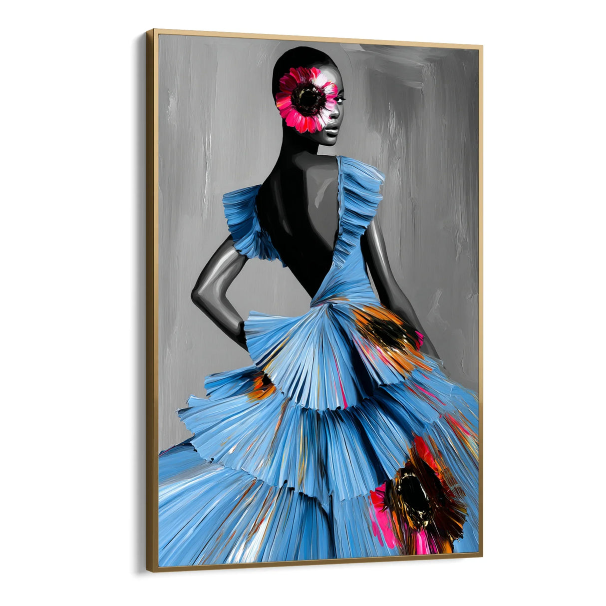 Quadro Stampa su Tela Scultura Nera - CupidoDesign