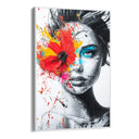 Quadro Stampa su Tela Sguardi Azzurro - CupidoDesign