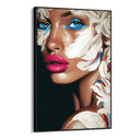 Quadro Stampa su Tela Sguardo Azzurro - CupidoDesign