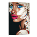 Quadro Stampa su Tela Sguardo Azzurro - CupidoDesign