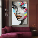 Quadro Stampa su Tela Sguardo Bianco - CupidoDesign