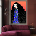 Quadro Stampa su Tela Sguardo Cremisi - CupidoDesign