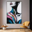 Quadro Stampa su Tela Sguardo Ghiaccio - CupidoDesign