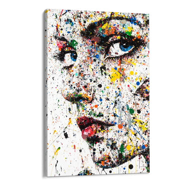 Quadro Stampa su Tela Sguardo Multicolor - CupidoDesign
