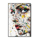 Quadro Stampa su Tela Sguardo Multicolor - CupidoDesign