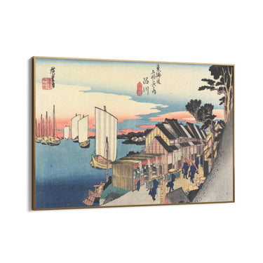 Quadro Stampa su Tela Shinagawa, Le cinquantatré stazioni del Tōkaidō, Utagawa Hiroshige - CupidoDesign