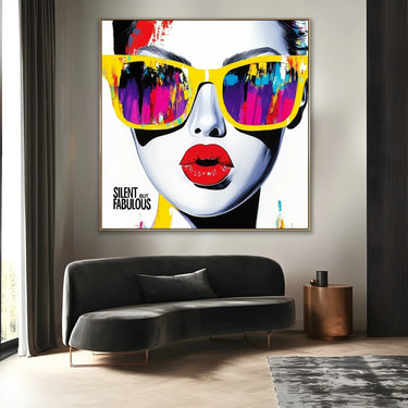Quadro Stampa su Tela Silent but fabulous - CupidoDesign