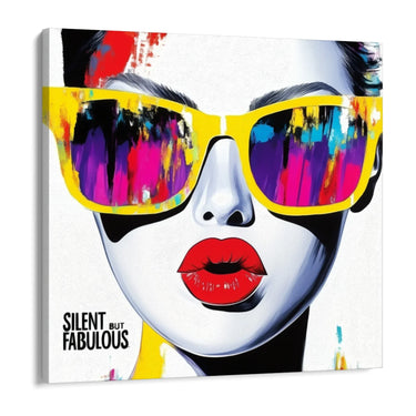 Quadro Stampa su Tela Silent but fabulous - CupidoDesign