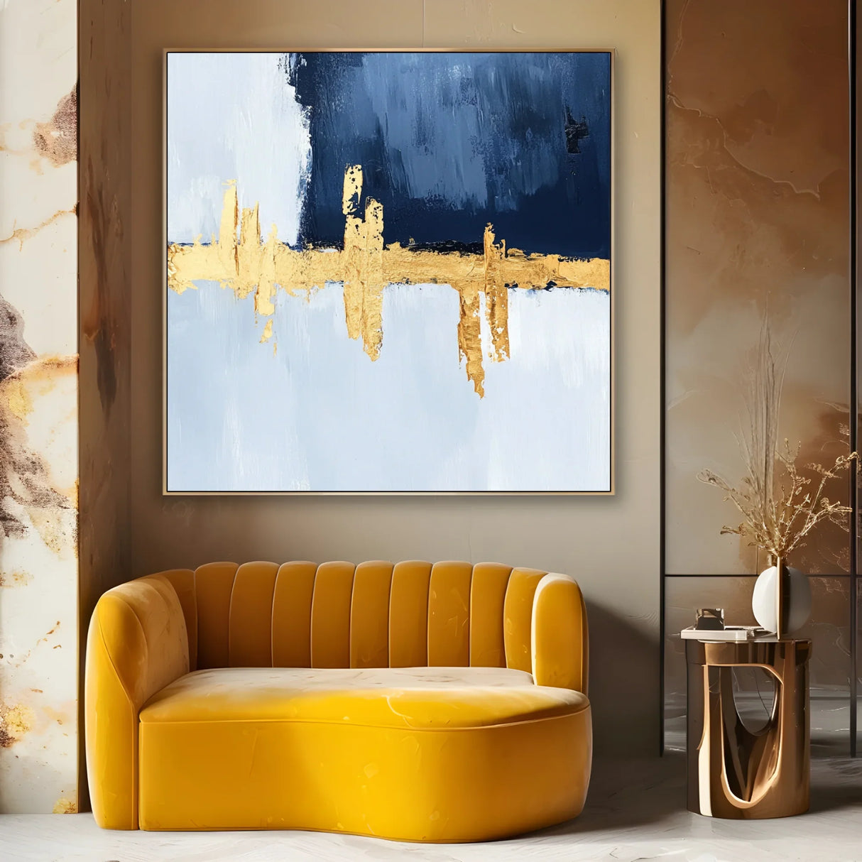 Quadro Stampa su Tela Silenzio Blu - CupidoDesign