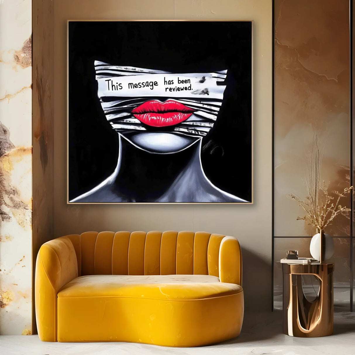 Quadro Stampa su Tela Silenzio sigillato - CupidoDesign