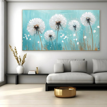 Quadro Stampa su Tela Soffio Azzurro - CupidoDesign