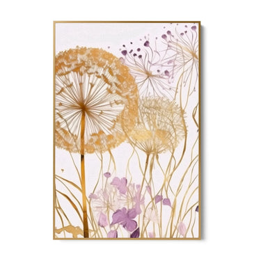 Quadro Stampa su Tela Soffioni Viola - CupidoDesign
