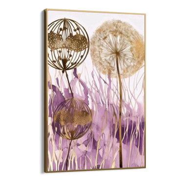 Quadro Stampa su Tela Soffioni Viola - CupidoDesign