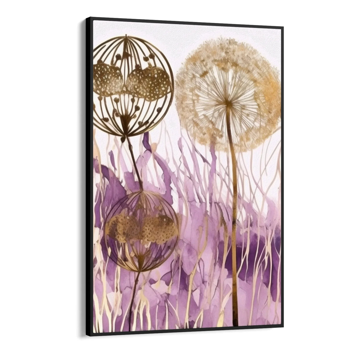 Quadro Stampa su Tela Soffioni Viola - CupidoDesign