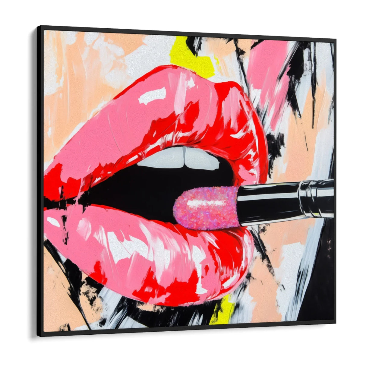 Quadro Stampa su Tela Sorriso Rosa - CupidoDesign