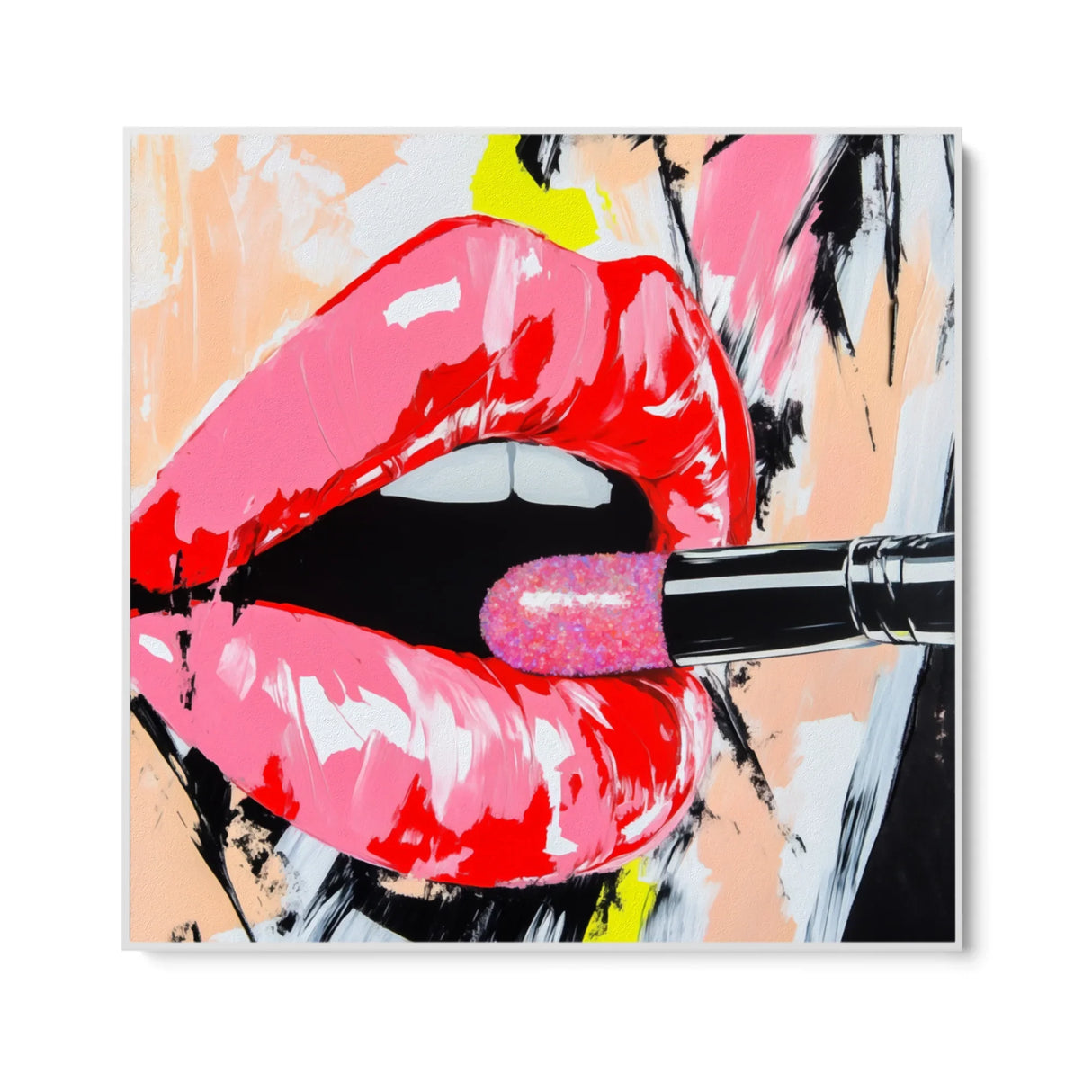 Quadro Stampa su Tela Sorriso Rosa - CupidoDesign