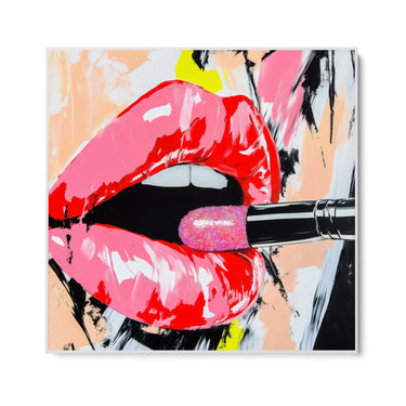 Quadro Stampa su Tela Sorriso Rosa - CupidoDesign