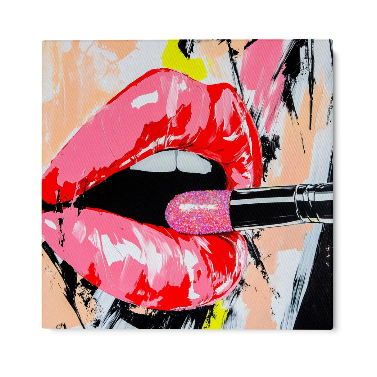 Quadro Stampa su Tela Sorriso Rosa - CupidoDesign