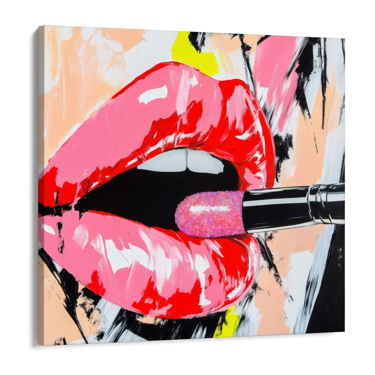 Quadro Stampa su Tela Sorriso Rosa - CupidoDesign