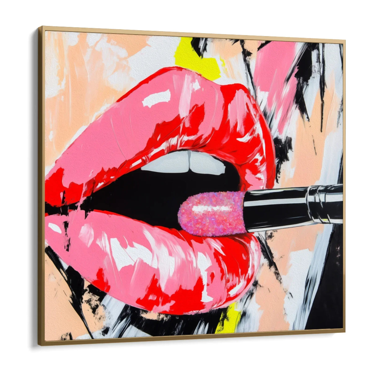 Quadro Stampa su Tela Sorriso Rosa - CupidoDesign