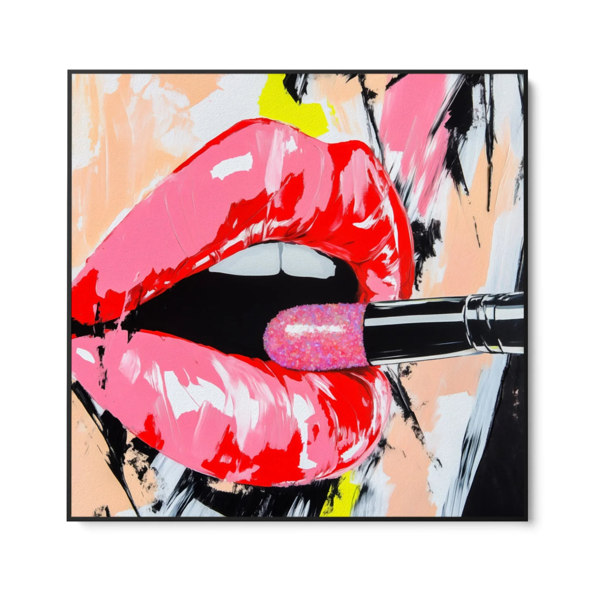 Quadro Stampa su Tela Sorriso Rosa - CupidoDesign