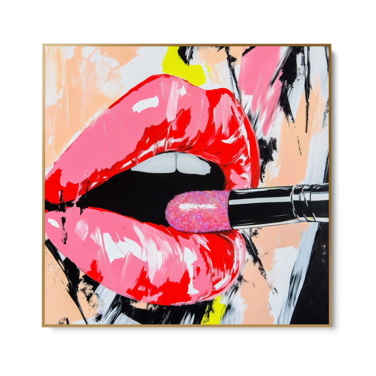 Quadro Stampa su Tela Sorriso Rosa - CupidoDesign