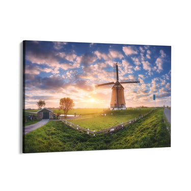 Quadro Stampa su Tela Sotto il cielo dei mulini - CupidoDesign