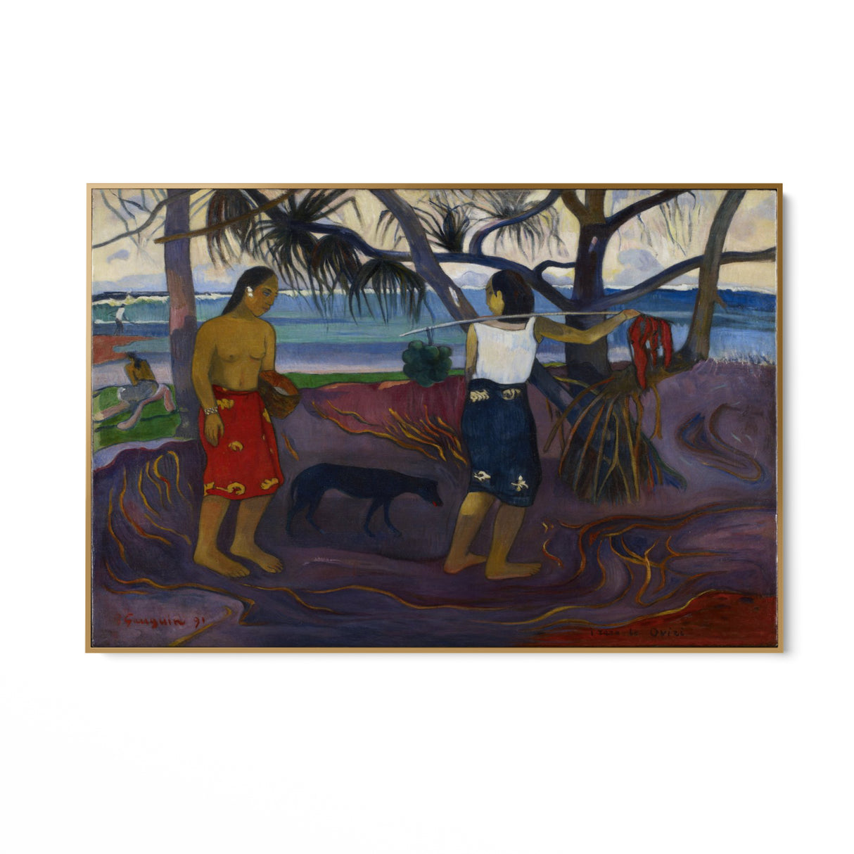 Quadro Stampa su Tela Sotto il Pandano, Paul Gauguin - CupidoDesign