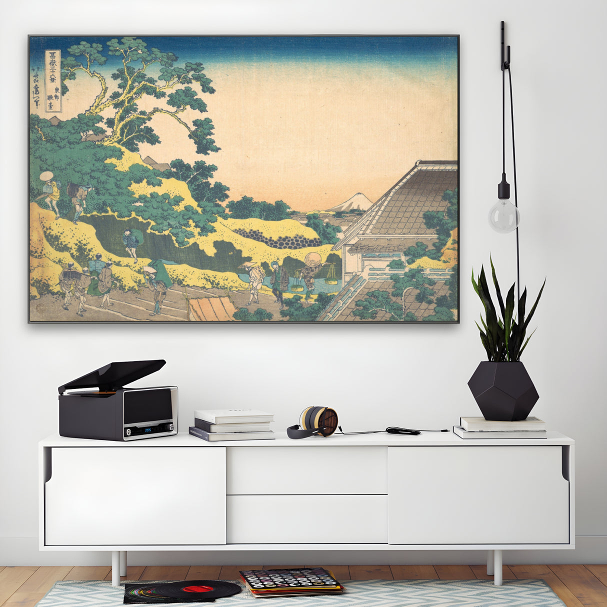 Quadro Stampa su Tela Surugadai in Edo, Katsushika Hokusai - CupidoDesign