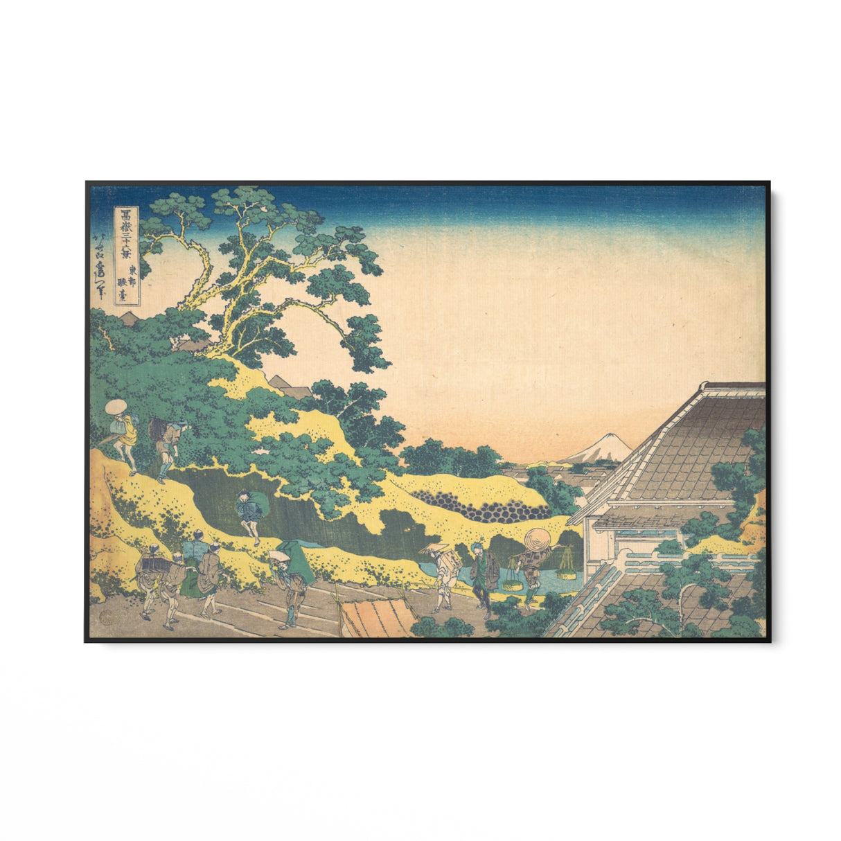 Quadro Stampa su Tela Surugadai in Edo, Katsushika Hokusai - CupidoDesign