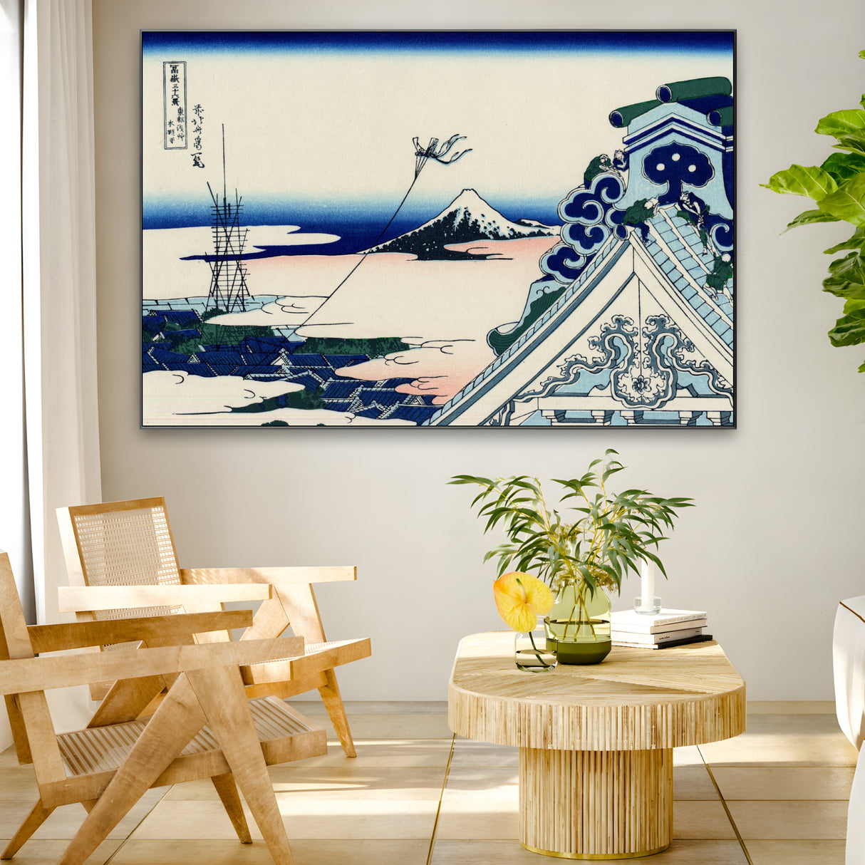 Quadro Stampa su Tela Tempio di Asakusa, Katsushika Hokusai - CupidoDesign