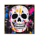 Quadro Stampa su Tela Teschio Colorato - CupidoDesign