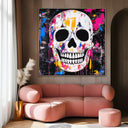 Quadro Stampa su Tela Teschio Colorato - CupidoDesign
