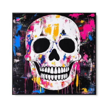 Quadro Stampa su Tela Teschio Colorato - CupidoDesign