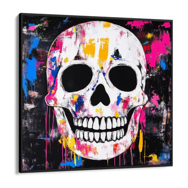 Quadro Stampa su Tela Teschio Colorato - CupidoDesign