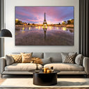 Quadro Stampa su Tela Torre Eiffel al tramonto - CupidoDesign