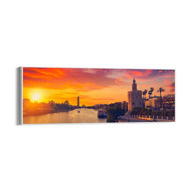 Quadro Stampa su Tela Torre del Oro al Tramonto, Siviglia - CupidoDesign