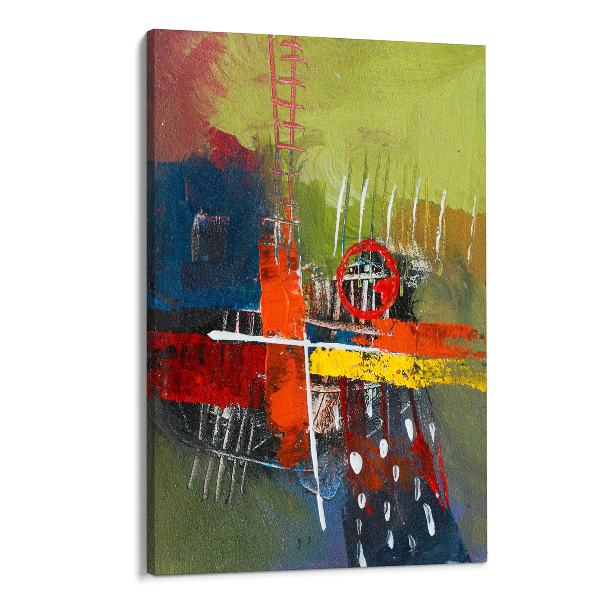 Quadro Stampa su Tela Tracce nel Verde - CupidoDesign
