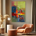 Quadro Stampa su Tela Tracce nel Verde - CupidoDesign