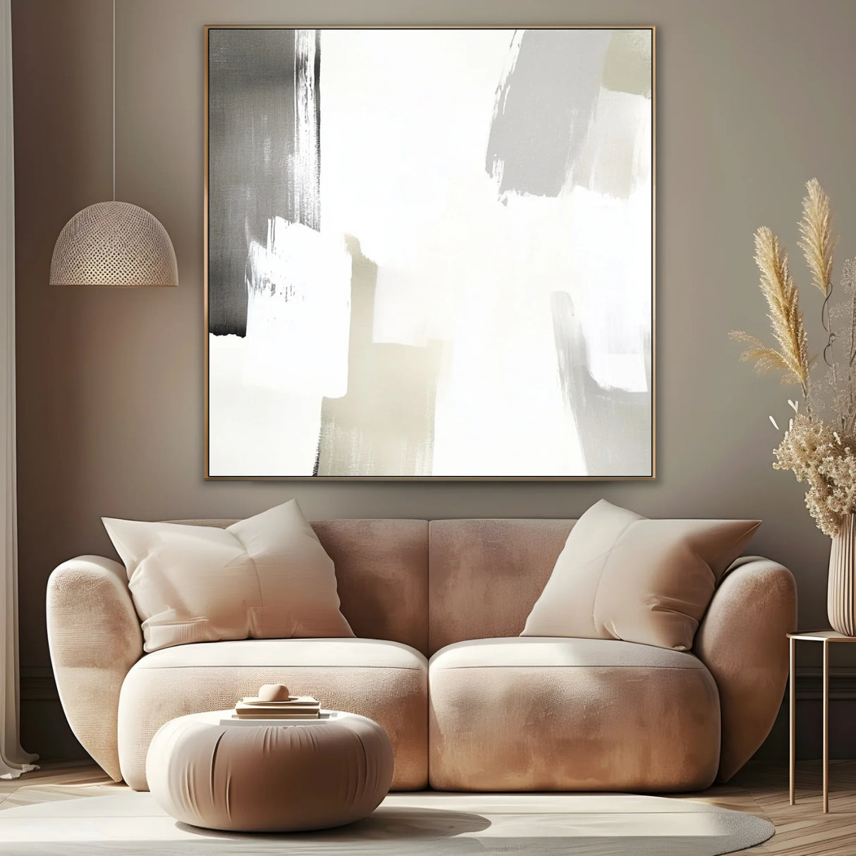 Quadro Stampa su Tela Traccia Bianca - CupidoDesign