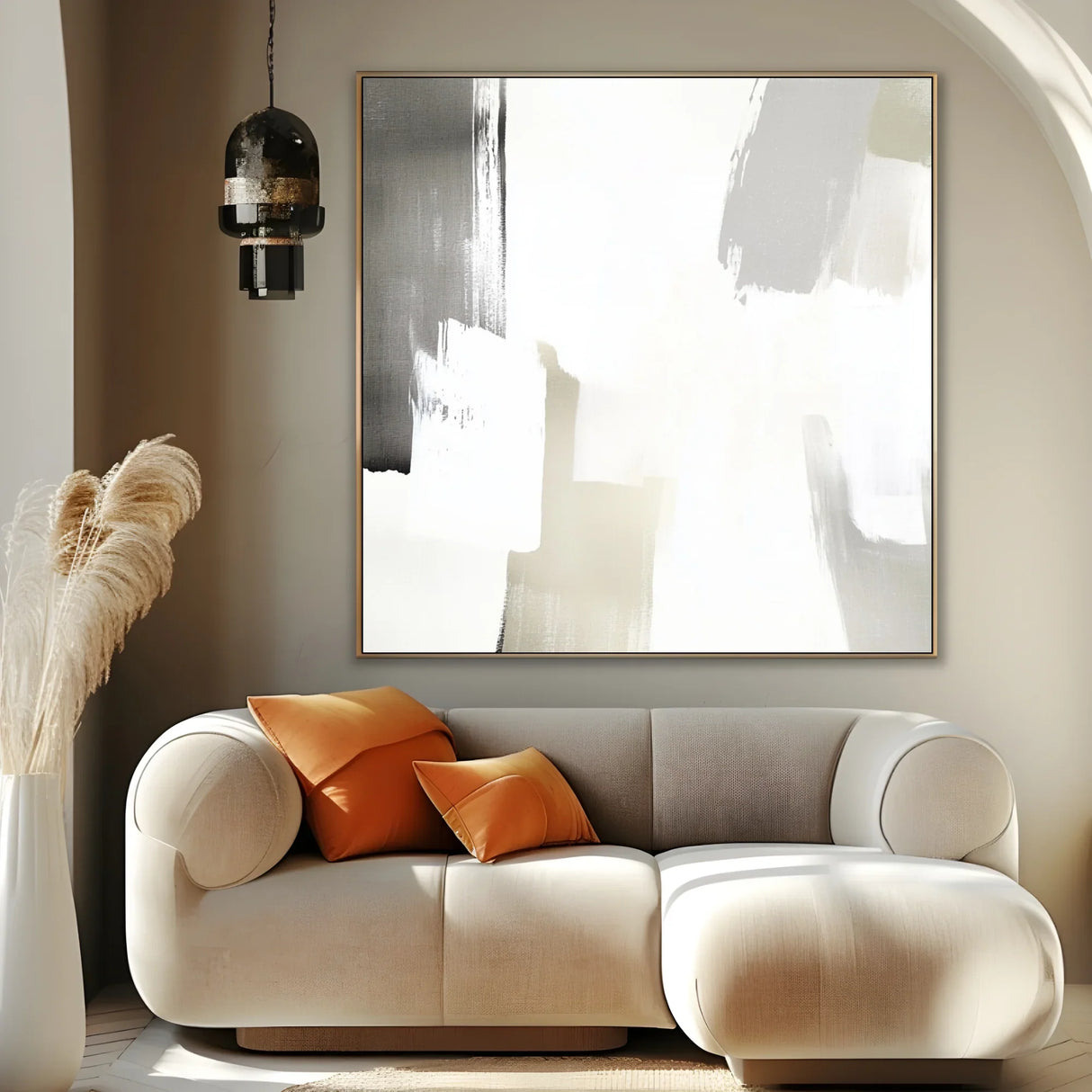 Quadro Stampa su Tela Traccia Bianca - CupidoDesign