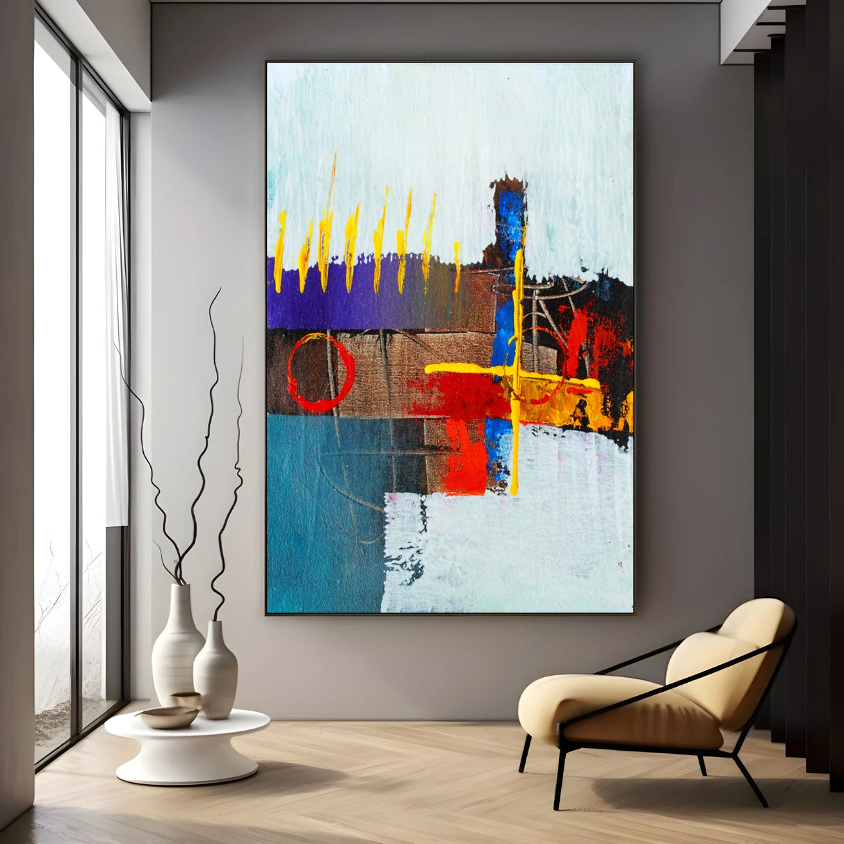 Quadro Stampa su Tela Tratti Geometrici - CupidoDesign