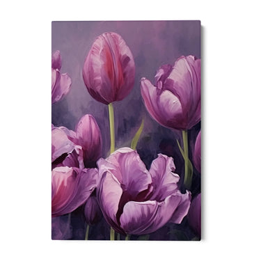 Quadro Stampa su Tela Tulipani viola - CupidoDesign