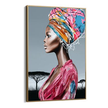 Quadro Stampa su Tela Turbante Cromatico - CupidoDesign