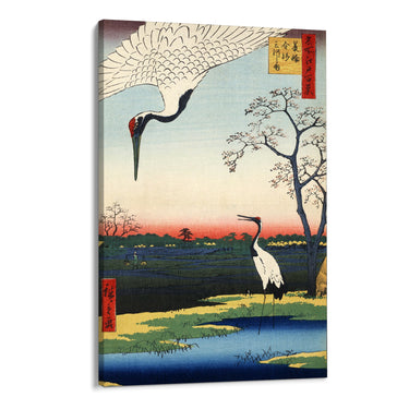 Quadro Stampa su Tela Uccello Giapponese, Utagawa Hiroshige - CupidoDesign