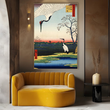 Quadro Stampa su Tela Uccello Giapponese, Utagawa Hiroshige - CupidoDesign