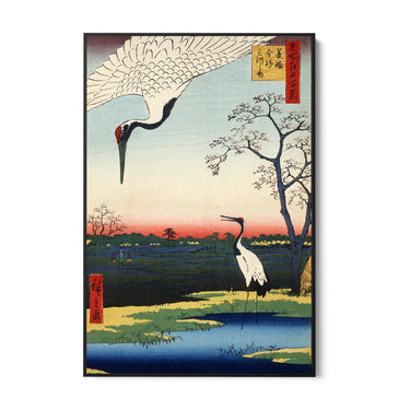 Quadro Stampa su Tela Uccello Giapponese, Utagawa Hiroshige - CupidoDesign