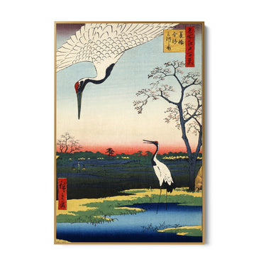 Quadro Stampa su Tela Uccello Giapponese, Utagawa Hiroshige - CupidoDesign