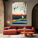 Quadro Stampa su Tela Uccello Giapponese, Utagawa Hiroshige - CupidoDesign