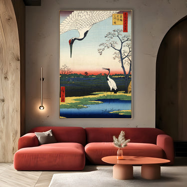 Quadro Stampa su Tela Uccello Giapponese, Utagawa Hiroshige - CupidoDesign